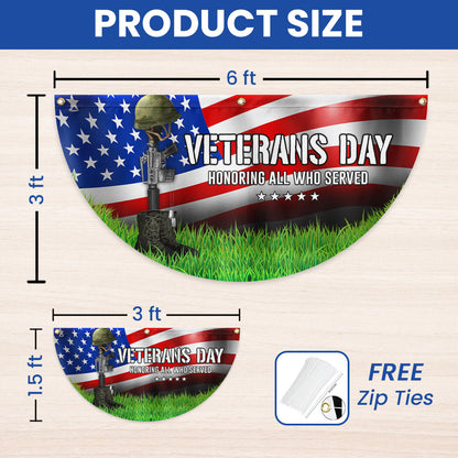 Veterans Day Honoring All Who Served Non-Pleated Fan Flag MLN3986FL