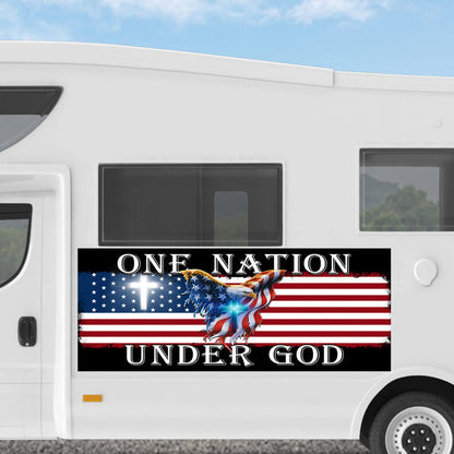One Nation Under God. God Bless America Rv Decals Vehicle Wrap THB3602VWv2