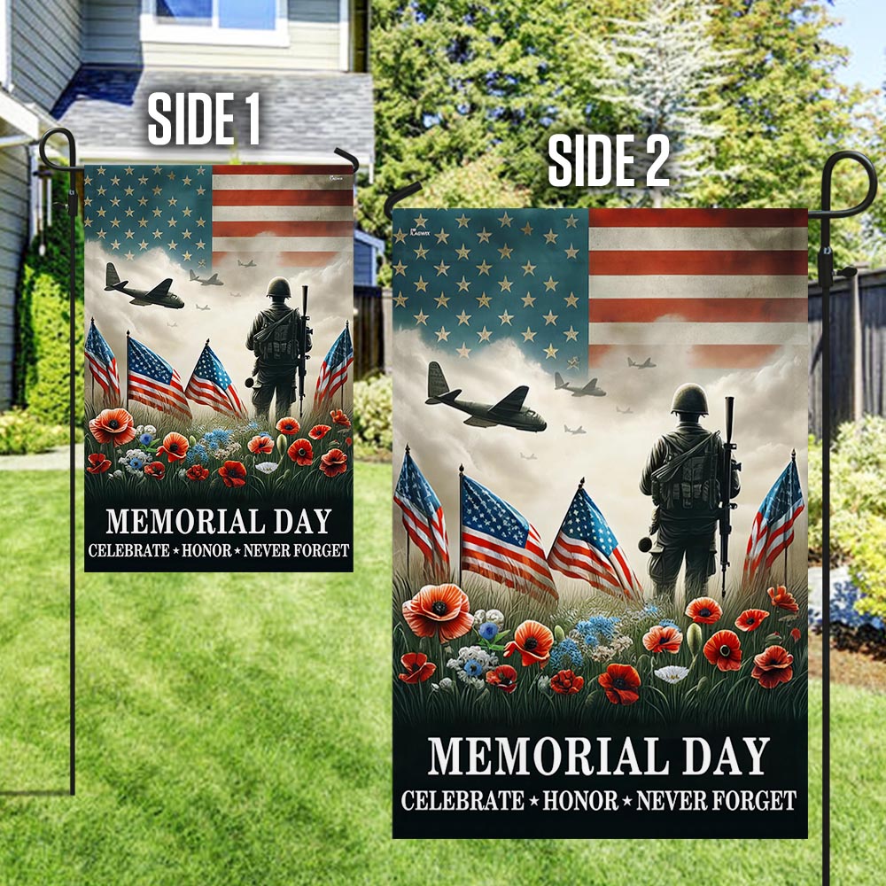 FLAGWIX Memorial Day Veteran Celebrate Honor Never Forget American Flag MLN2703F