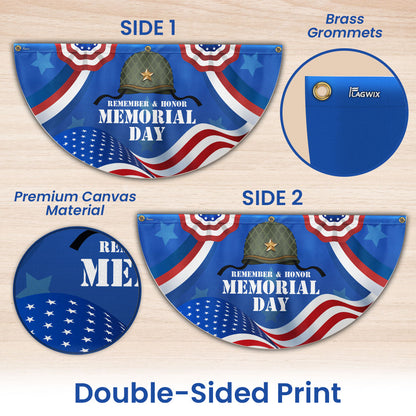 Veteran Memorial Day Non-Pleated Fan Flag MLN2721FL