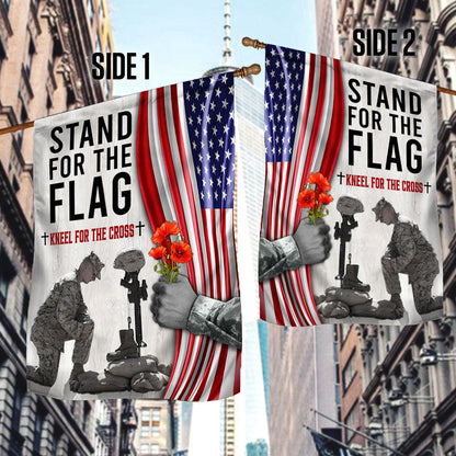 Memorial Day Thank you Veteran Kneel For The Cross Flag MLN1241F