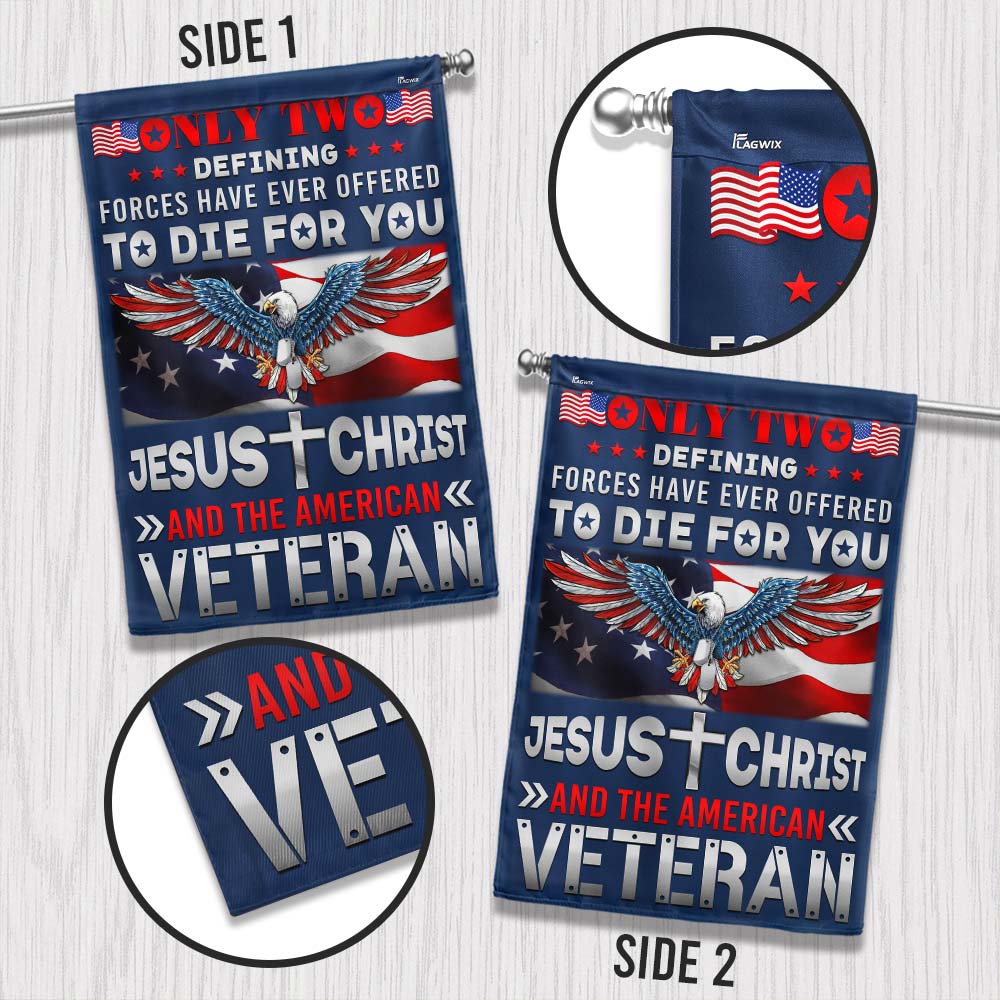 Memorial Day Jesus Christ And The American Veteran Patriotic American Eagle Flag TPT1284F