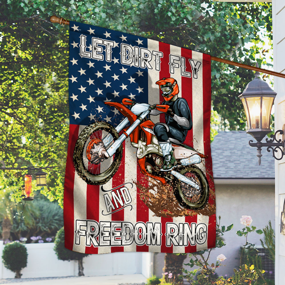 Motocross Patriotic American Flag TPT291F