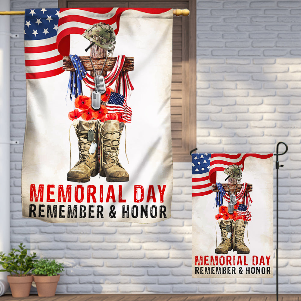 Memorial Day Remember And Honor, US Veteran Flag TPT799F