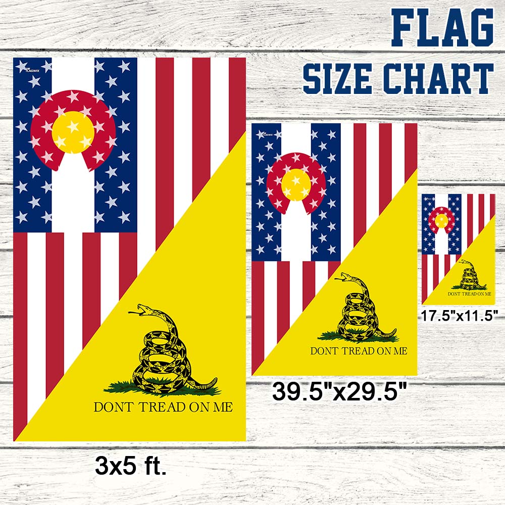 Don't Tread On Me Colorado American Gadsden Flag TPT1168F