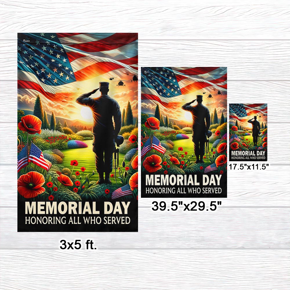 FLAGWIX Memorial Day Honoring All Who Served Veteran American Flag MLN2704F