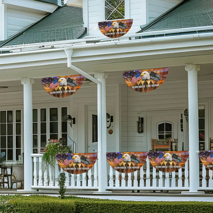 Thank You Veterans, American Eagle Memorial Day Veteran Non-Pleated Fan Flag TPT1802FL