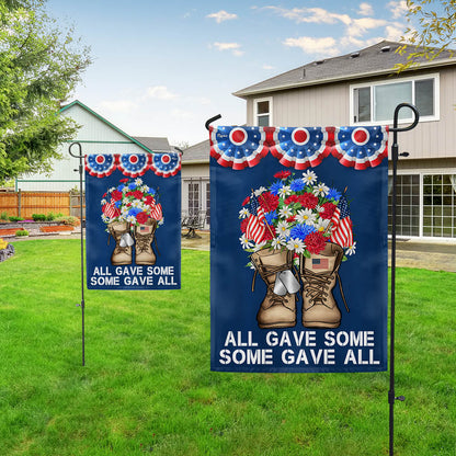 Flagwix American Flag - Memorial Day Military Boots Veteran All Gave Some Some Gave All Flag MLN2950F