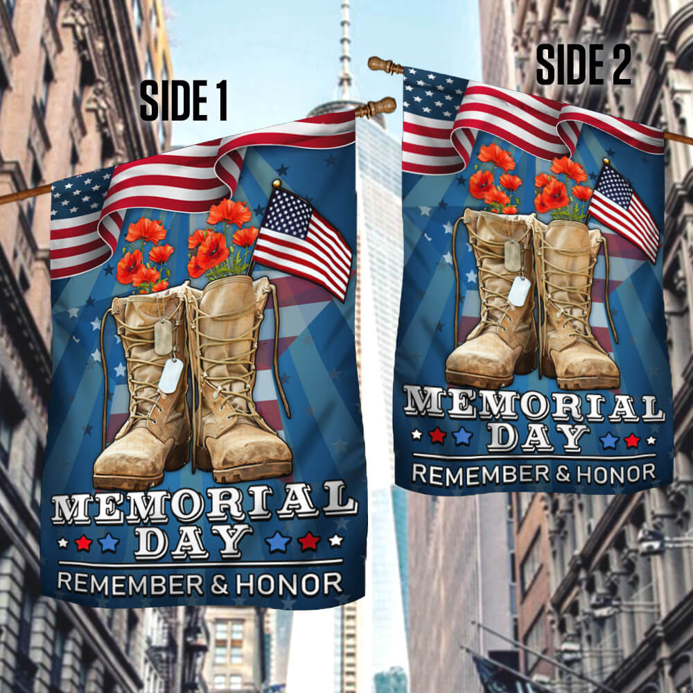 Memorial Day Veteran Remember and Honor Flag MLN108F