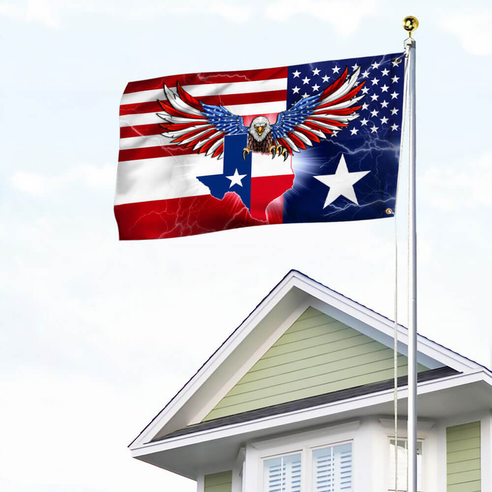 Texas American Eagle Grommet Flag THB3471GF