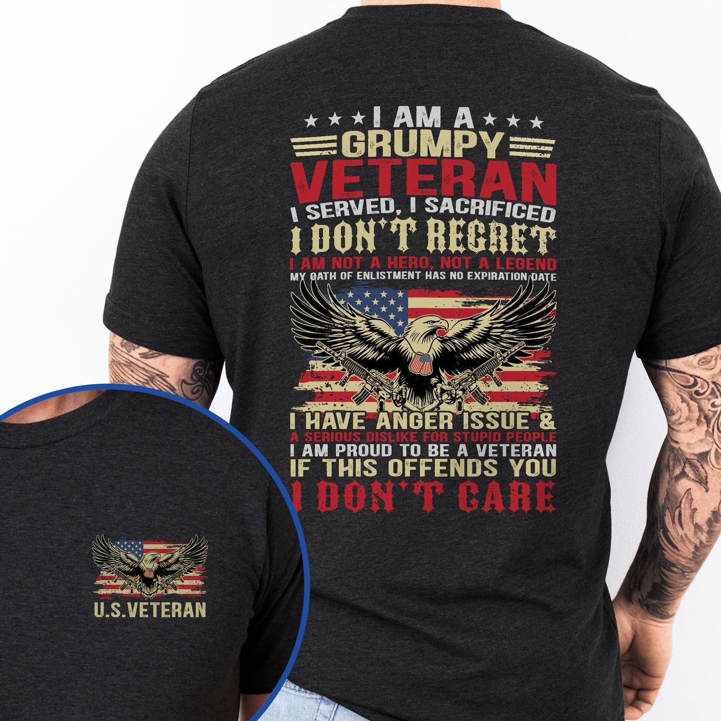 Grumpy Veteran, Proud U.S. Veteran T-Shirt TPT2337TS