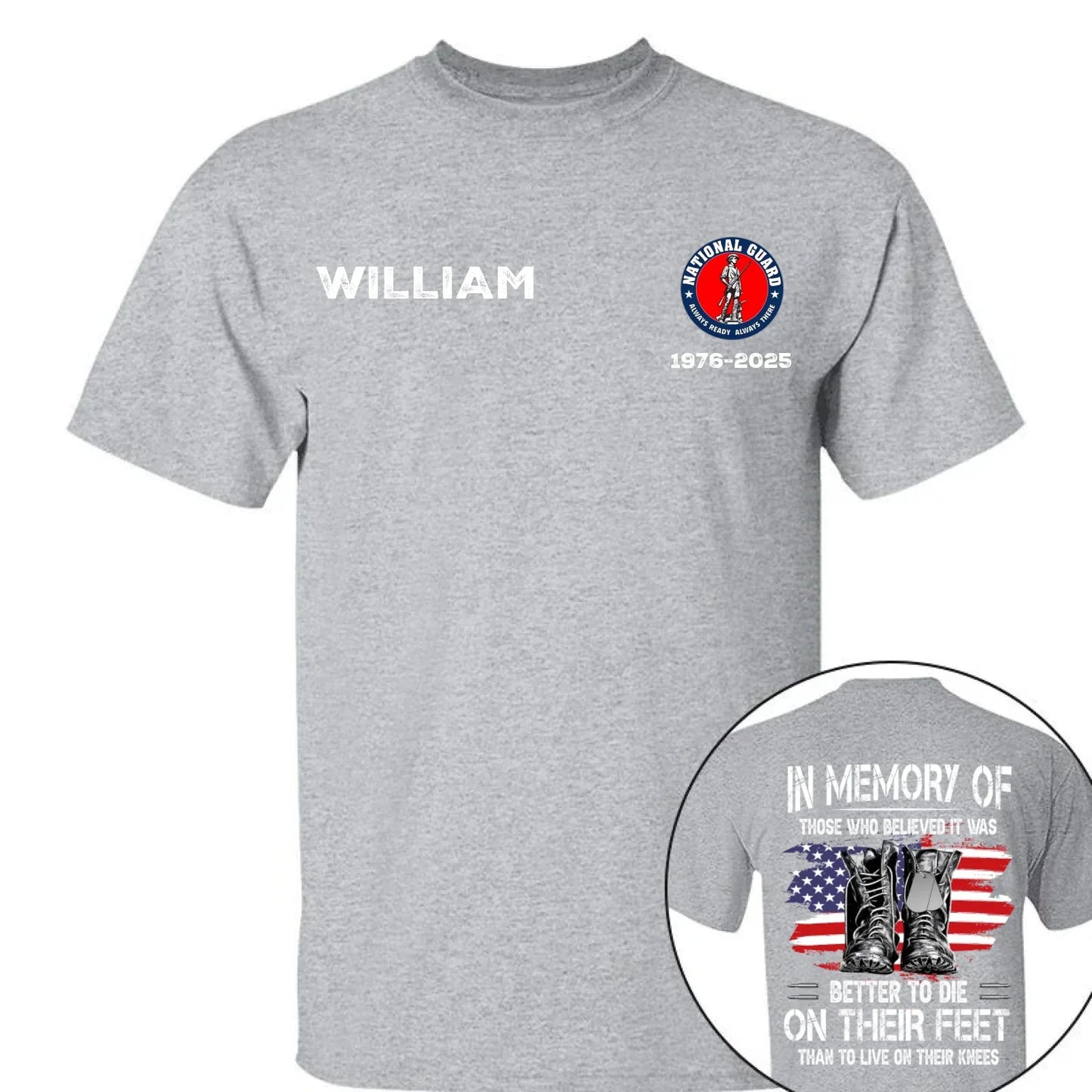Honor Veterans - Personalized Badges & Names on Memorial Apparel