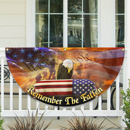 Veterans Day Flag Remember the Fallen Honoring All Who Served Non-Pleated Fan Flag TPT1646FL