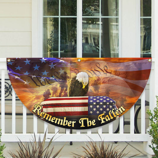 Veterans Day Flag Remember the Fallen Honoring All Who Served Non-Pleated Fan Flag TPT1646FL