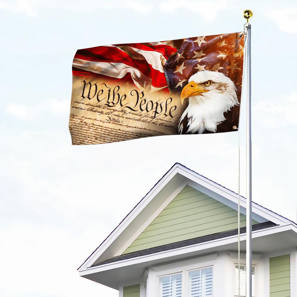 We The People, American Patriot, American Eagle Grommet Flag THH3719GF