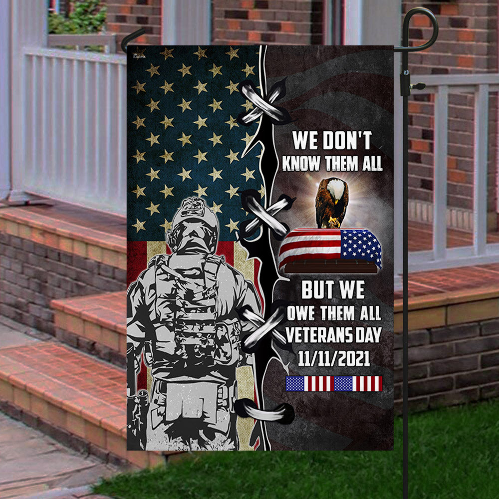 Veteran Flag We Owe Them All American Soldier MLH1974F