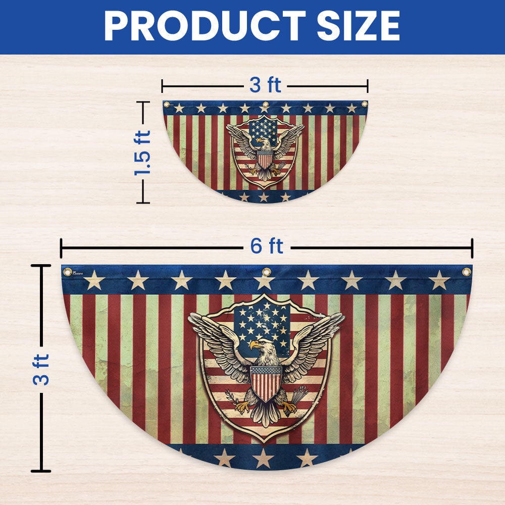 Patriotic Eagle American Non-Pleated Fan Flag MLN3355FL