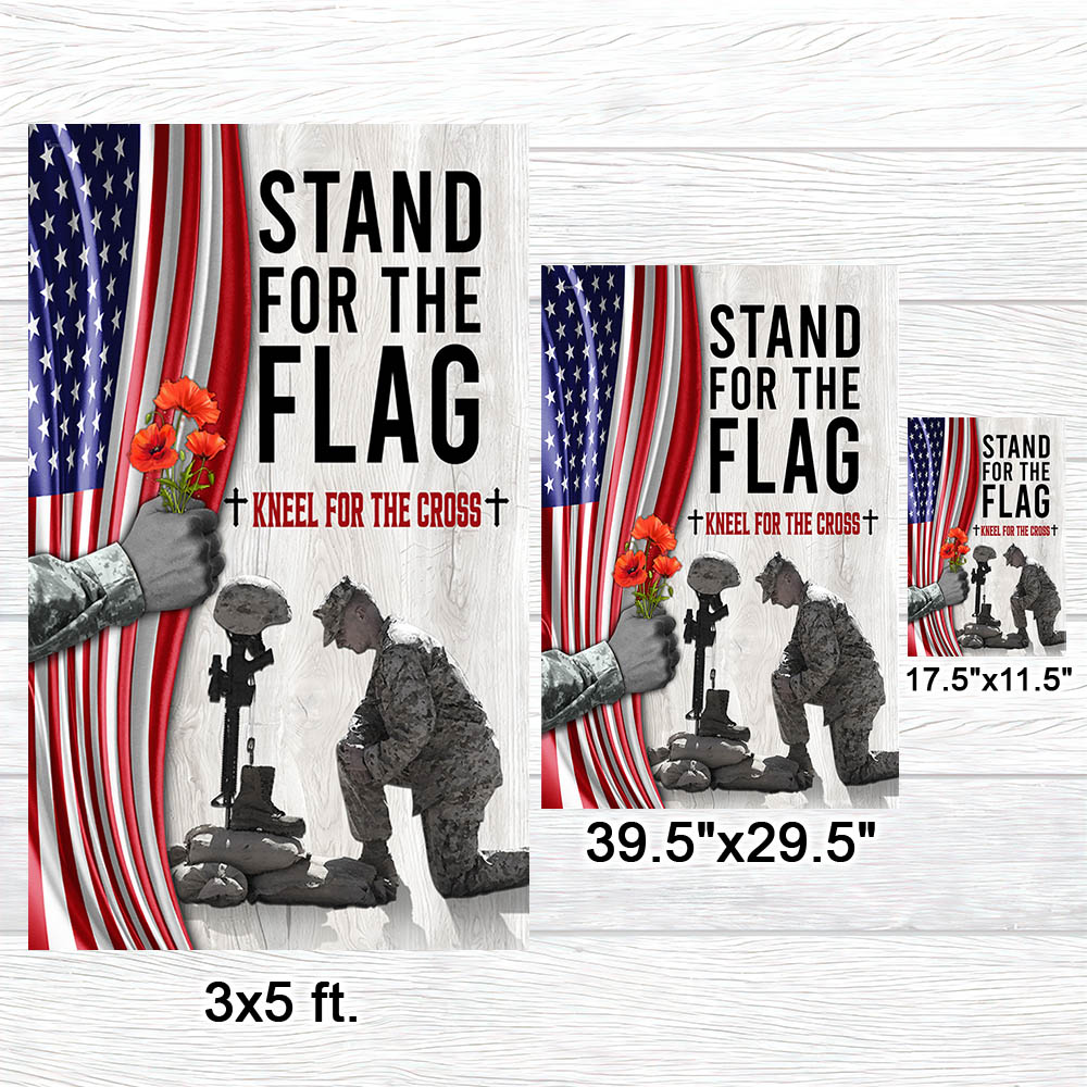 Memorial Day Thank you Veteran Kneel For The Cross Flag MLN1241F