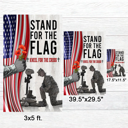 Memorial Day Thank you Veteran Kneel For The Cross Flag MLN1241F