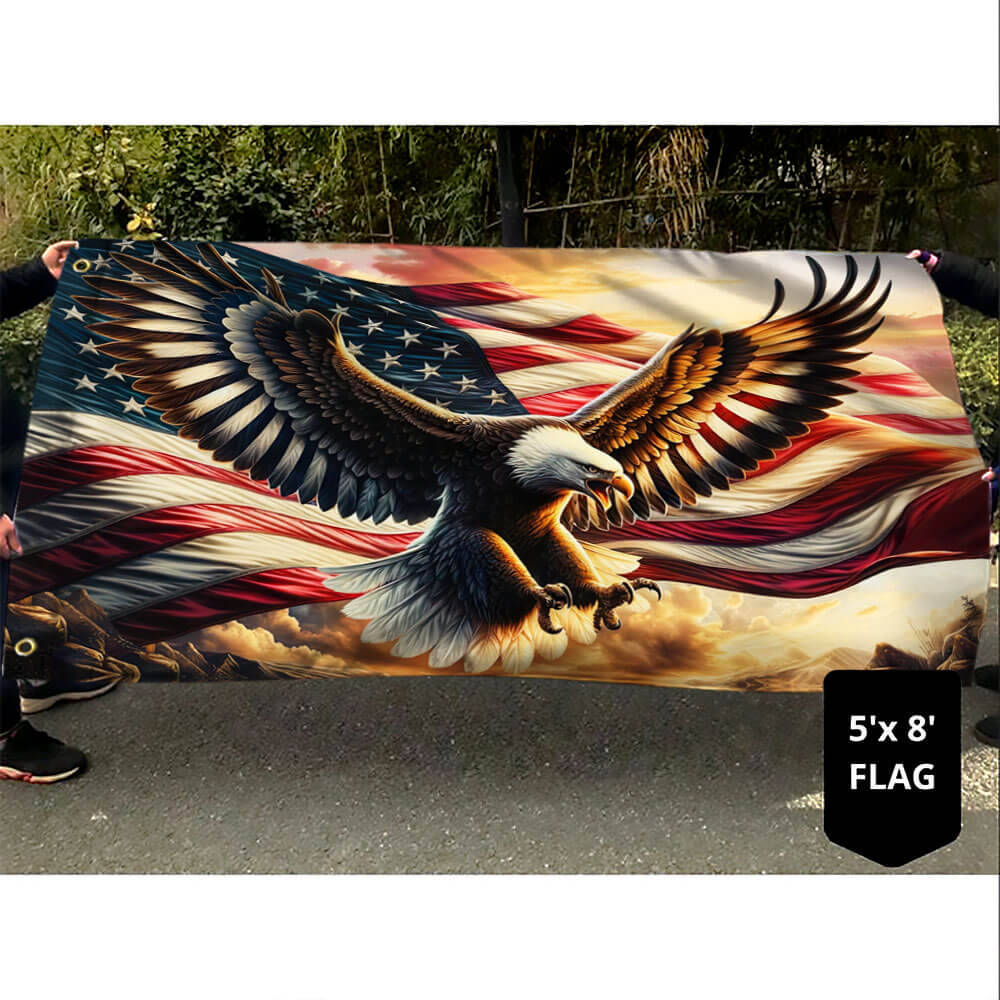 Patriotic Eagle American Grommet Flag TQN2567GF