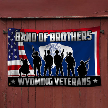 Veteran Grommet Flag Band Of Brothers Wyoming Veterans QNN556GFv1