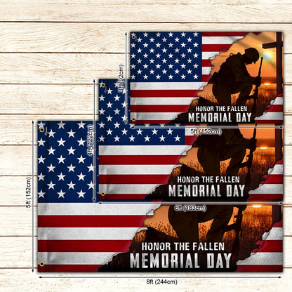Memorial Day US Veteran Honor The Fallen Grommet Flag MLN5531TTH