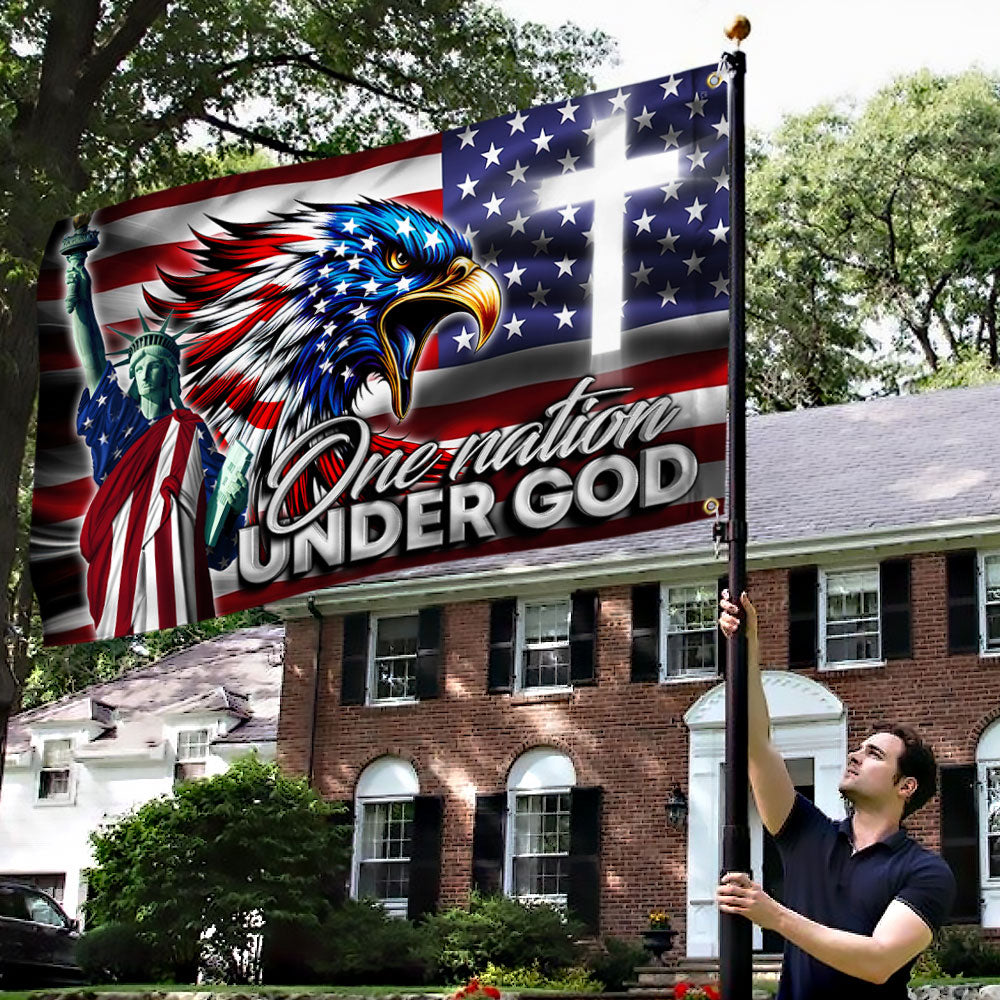 One Nation Under God Eagle Grommet Flag TQN2699GF