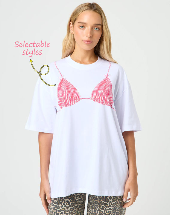 No Bra? Just Kidding Tee — Personalized Bra Illusion Print T-Shirt