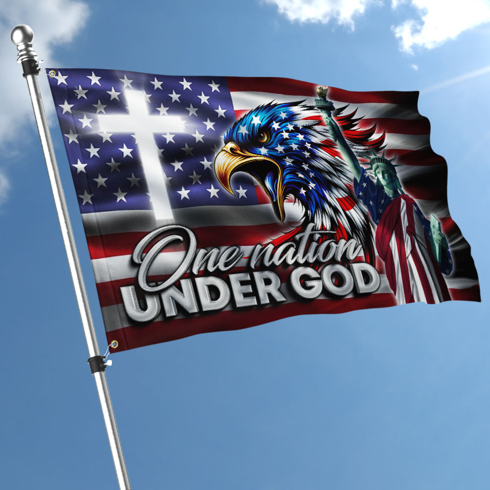 One Nation Under God Eagle Grommet Flag TQN2699GF