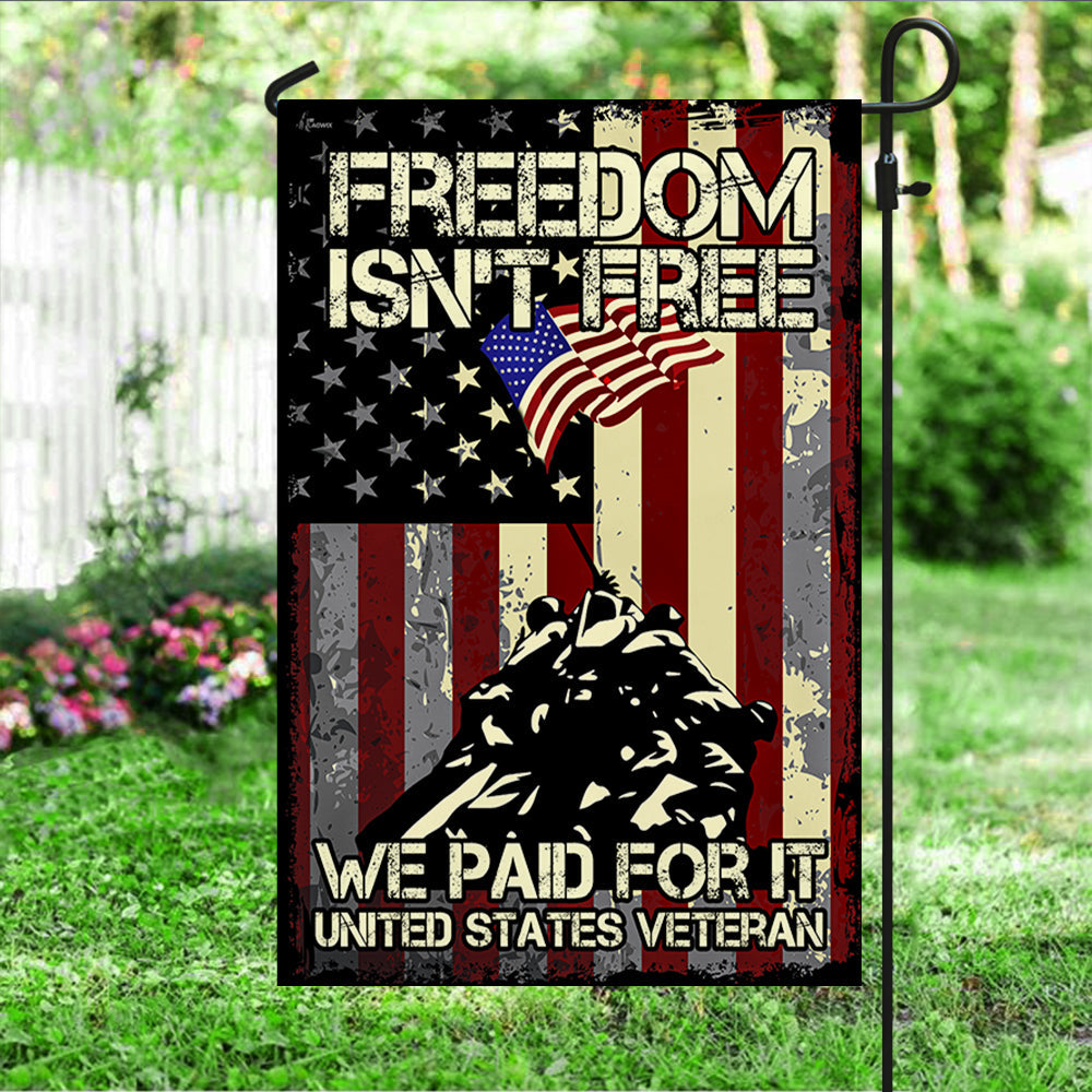 Veteran Flag Freedom Is Not Free BNV385F