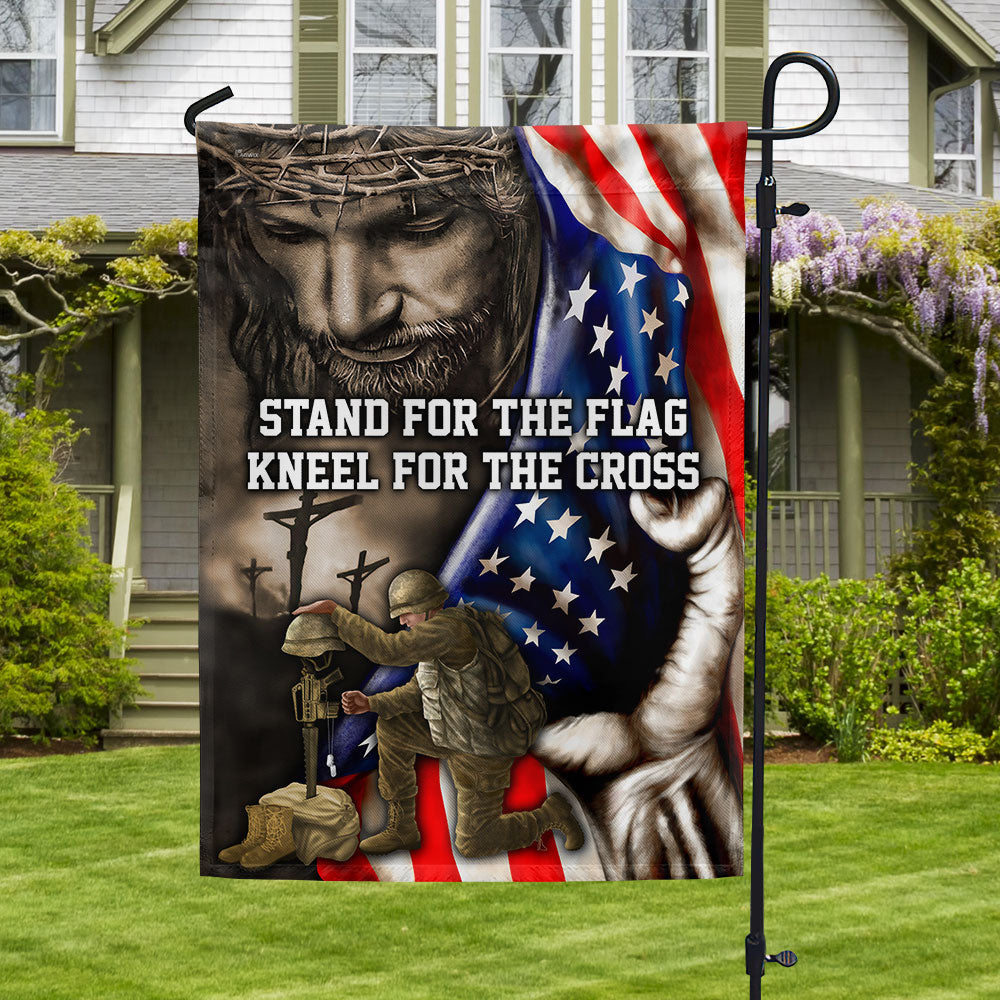 Flagwix American Flag - Stand For The Flag, Veteran Memorial Jesus Christian Flag TPT849F