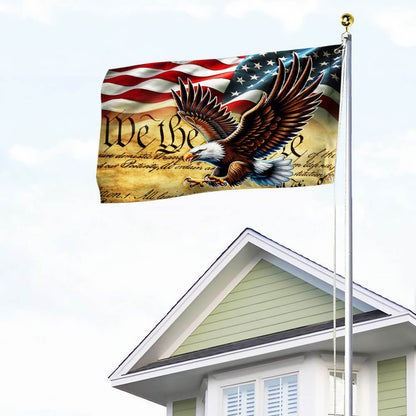 Patriotic Eagle We The People Grommet Flag MLN2689GF