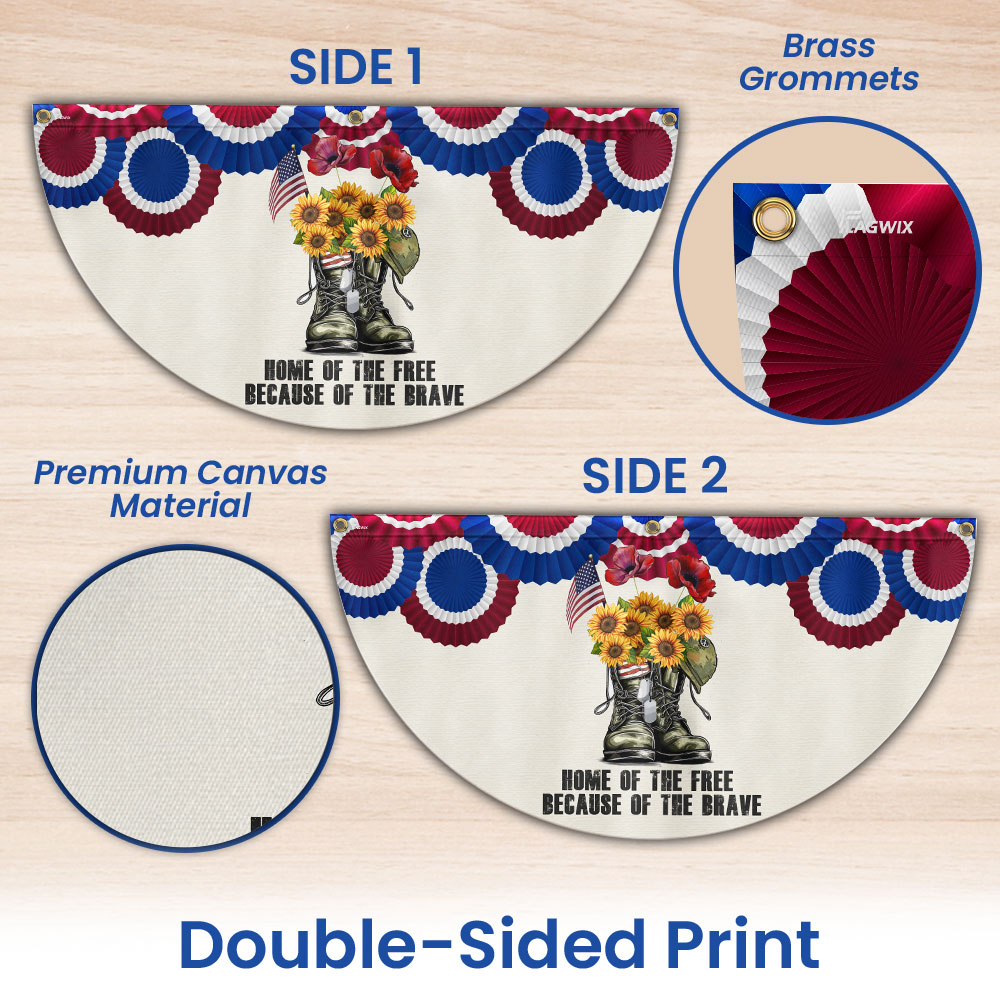 Flagwix American Flag - Memorial Day Veterans, Home Of The Free American Non-Pleated Fan Flag TPT1645FLv1