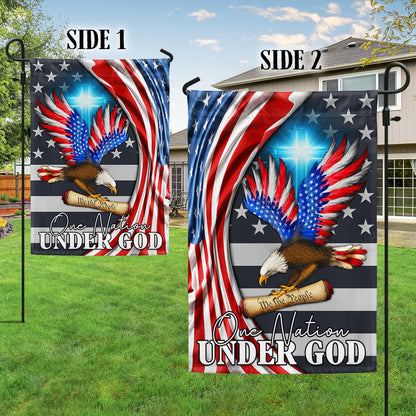 One Nation Under God Patriot Eagle We The People Flag MLN1350F