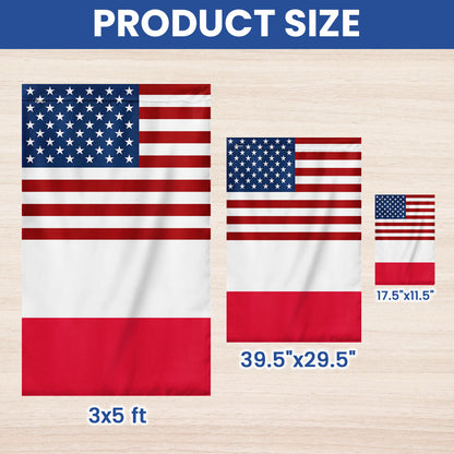 USA and Poland Garden Flag LHB131TTH