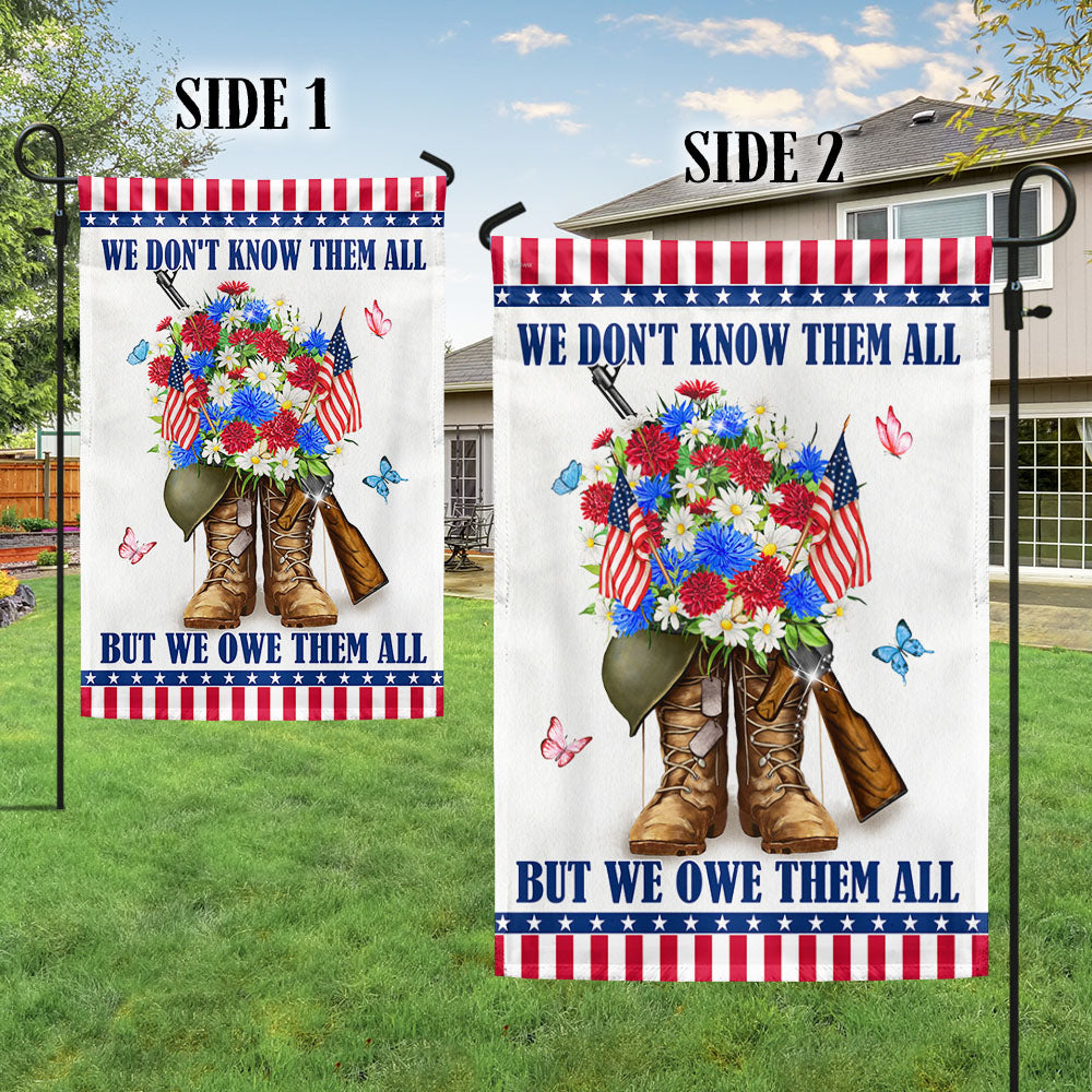 Memorial Day Veteran Flag We Don't Know Them All But We Owe Them All MLN1089F