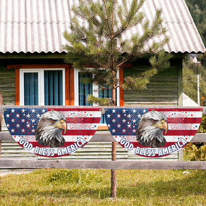 Flagwix American Flag - God Bless America Fan Flag - 4th of july Patriotic Decor LHB80PMN