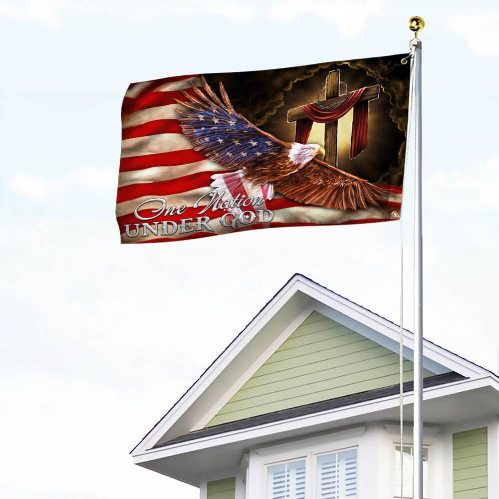 One Nation Under God. American Eagle Flag THB3124GF