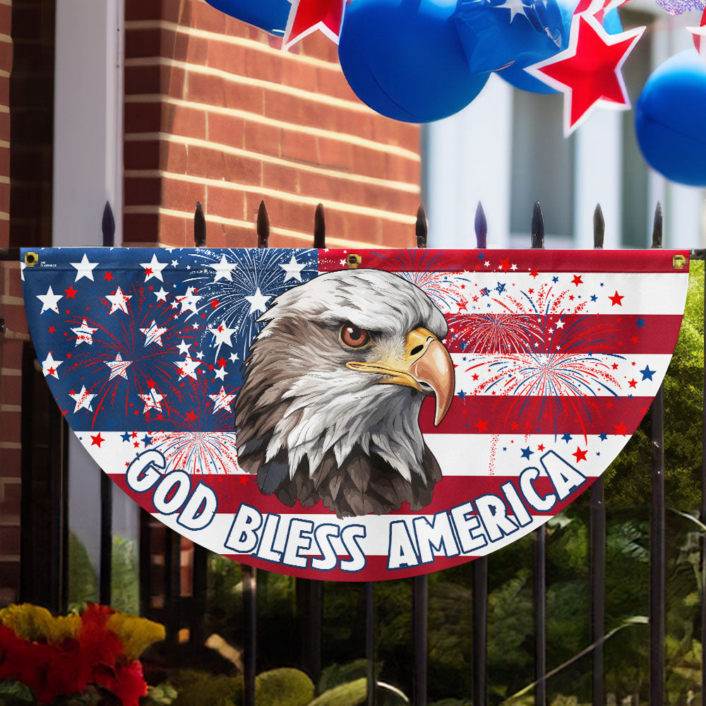 Flagwix American Flag - God Bless America Fan Flag - 4th of july Patriotic Decor LHB80PMN