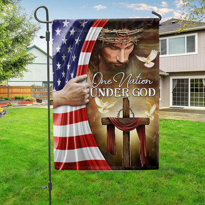 Flagwix American Flag - One Nation Under God Jesus Christian American Flag TPT1311F