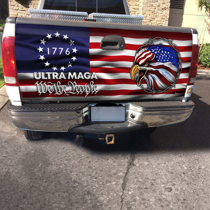 Ultra MAGA We The People Eagle 1776 Tailgate Decal Sticker Wrap TQN145TD