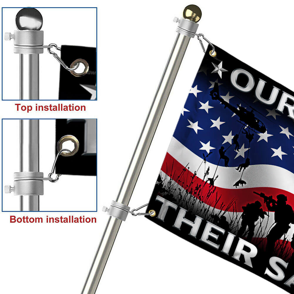 Memorial Day Grommet Flag Our Freedom Their Sacrifice U.S. Veteran  TQN109GF