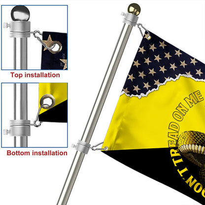 American Gadsden Grommet Flag Liberty Or Death Don't Tread On Me BNN349GF