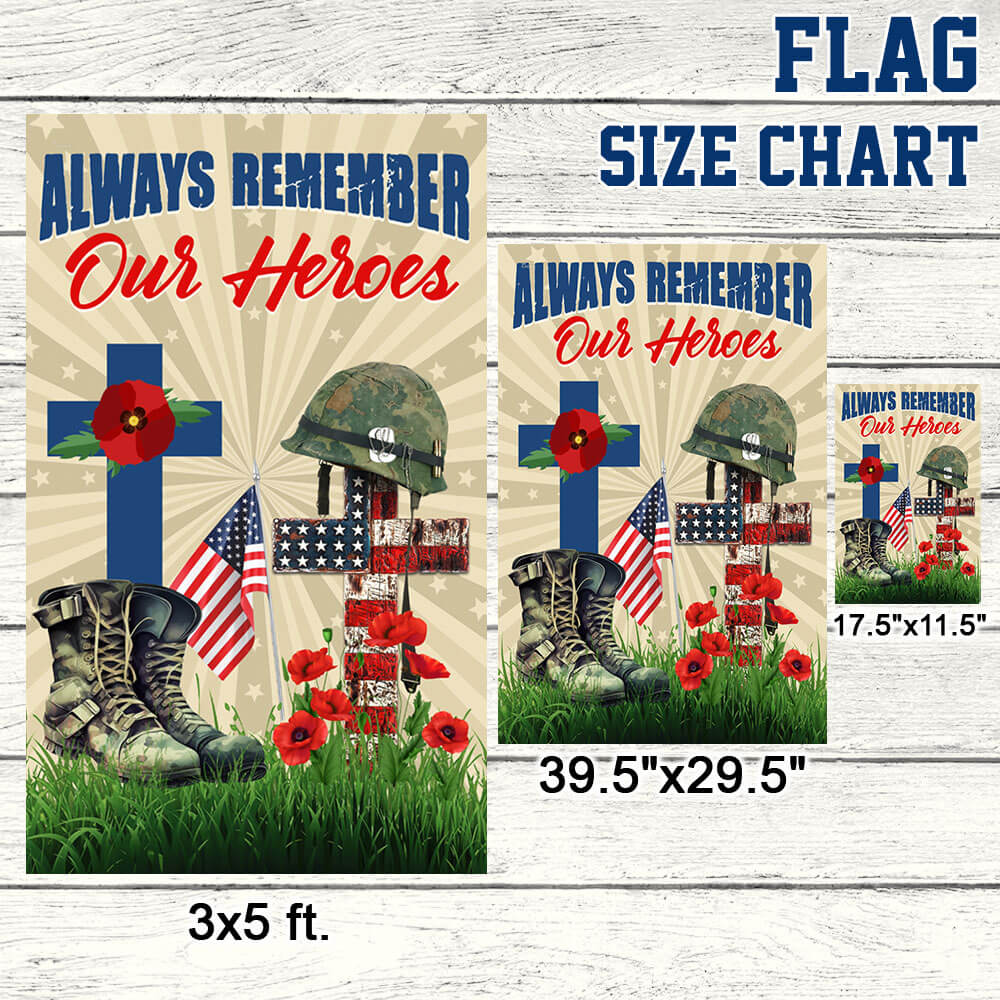 Memorial Day Remember Soldiers Always Remember Our Heroes Veteran Flag MLN1293F