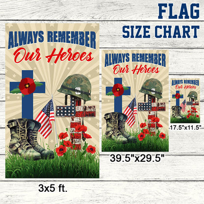 Memorial Day Remember Soldiers Always Remember Our Heroes Veteran Flag MLN1293F