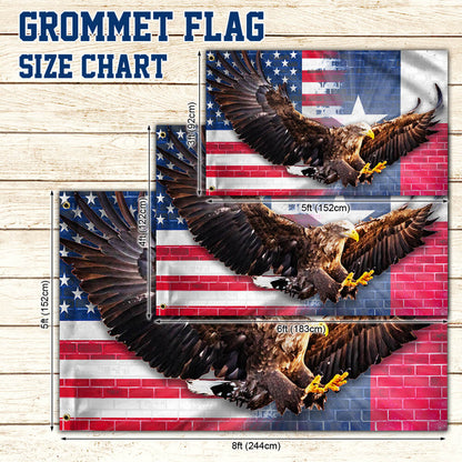 Texas American Flag Eagle TTV415GF