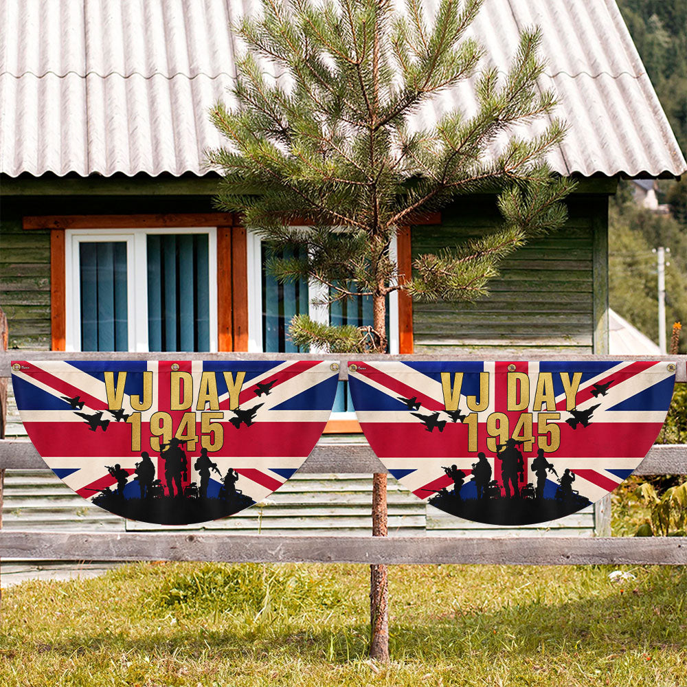 VJ Day Victory Over Japan UK Non-Pleated Fan Flag VTM1272NGT