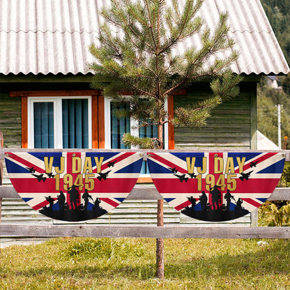 VJ Day Victory Over Japan UK Non-Pleated Fan Flag VTM1272NGT