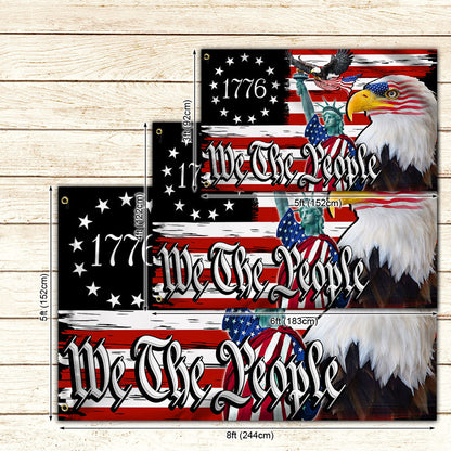 American Patriotic Eagle We The People 1776 Grommet Flag MLN810GF
