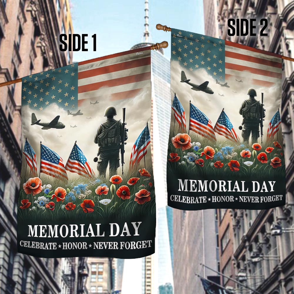 FLAGWIX Memorial Day Veteran Celebrate Honor Never Forget American Flag MLN2703F